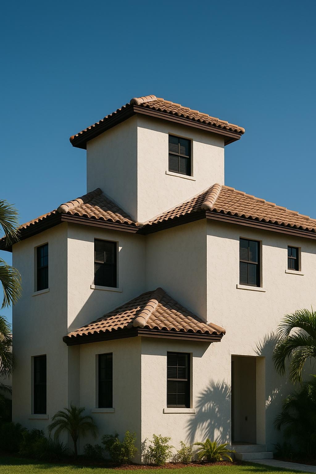 A completed stucco project